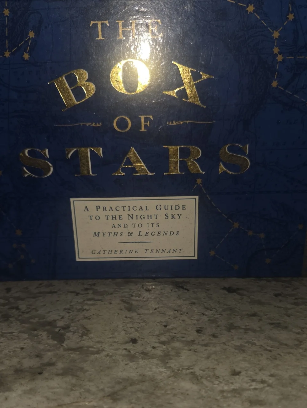 The Box of Stars Decorative Book — Navy with Gold Foil